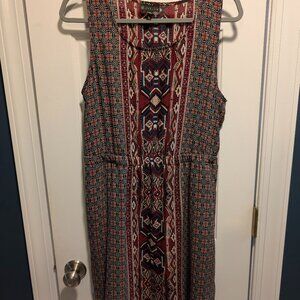 Collection by Bobeau Sleeveless Midi Dress. Size Large. Lined skirt